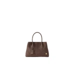Amiri Suede Croc Honey 40 Tote in Dark Brown | Totes & Top-Handle Bags | Coveti