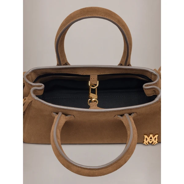 Amiri Suede Fringe Micro Honey Bag in Brown, view 5 | Mini Bags | Coveti