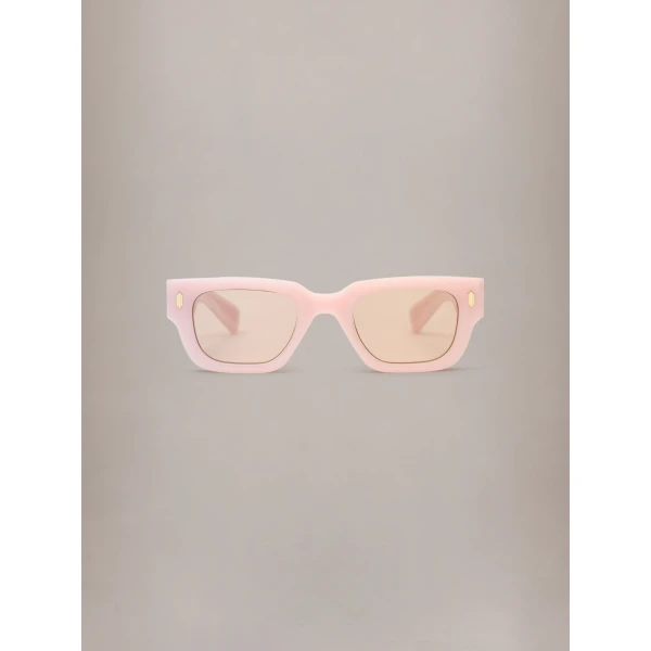 Amiri Venice Exposed Sunglasses in Dusty Peach, view 2 | Sunglasses | Coveti