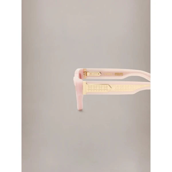 Amiri Venice Exposed Sunglasses in Dusty Peach, view 6 | Sunglasses | Coveti