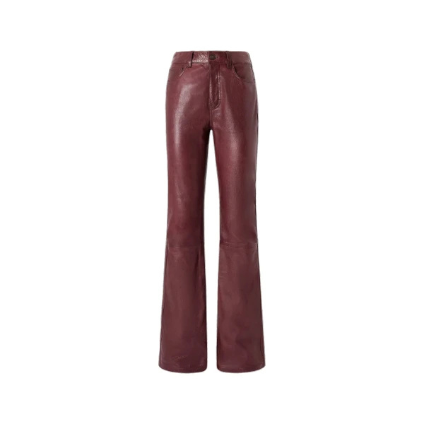 Amiri Vintage Cut Leather Pant in Brick | Pants | Coveti