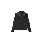 Amiri Western Lace Shirt in Black | Shirts | Coveti