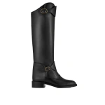 Aquazzura Alex Riding Boot in Black | Knee-High Boots