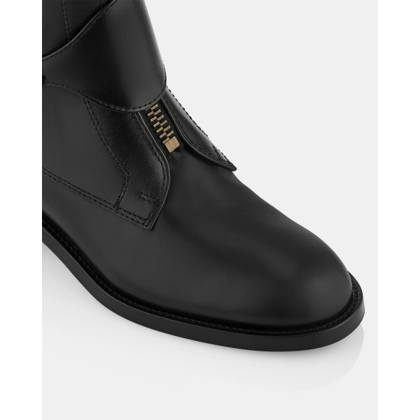 Aquazzura Alex Riding Boot in Black, view 5 | Knee-High Boots