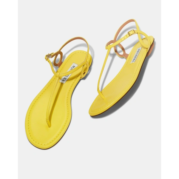 Aquazzura Almost Bare Sandal Flat in Daisy, view 3 | Sandals
