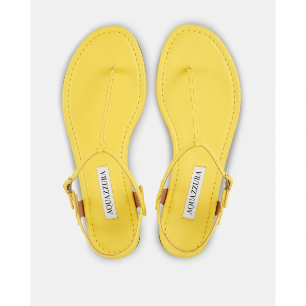 Aquazzura Almost Bare Sandal Flat in Daisy, view 4 | Sandals