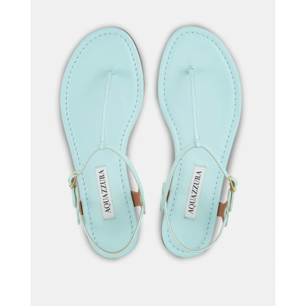 Aquazzura Almost Bare Sandal Flat in Seabreeze, view 4 | Sandals