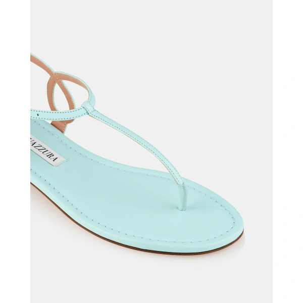 Aquazzura Almost Bare Sandal Flat in Seabreeze, view 6 | Sandals