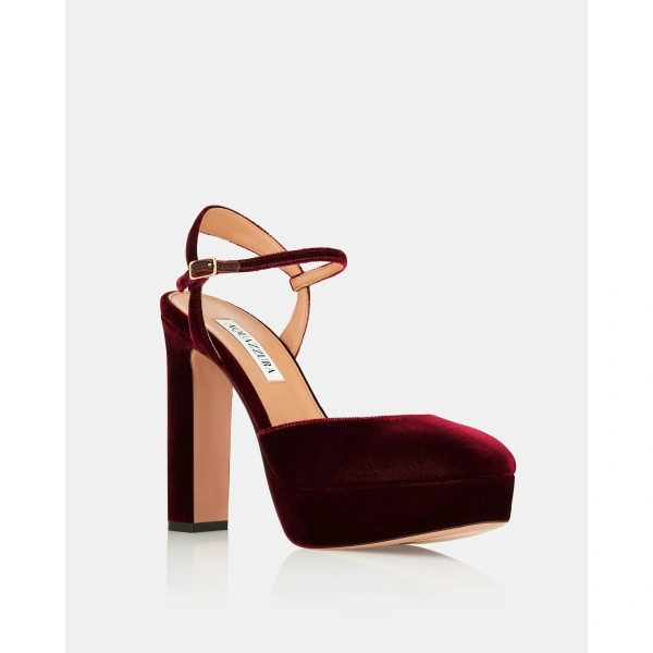 Aquazzura Amira Plateau 110 in Merlot, view 2 | Platform Heels