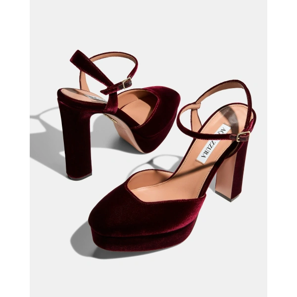 Aquazzura Amira Plateau 110 in Merlot, view 3 | Platform Heels