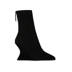 Aquazzura Amore Bootie Wedge 95 in Black | Ankle Boots