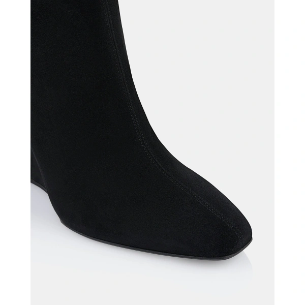 Aquazzura Amore Bootie Wedge 95 in Black, view 6 | Ankle Boots
