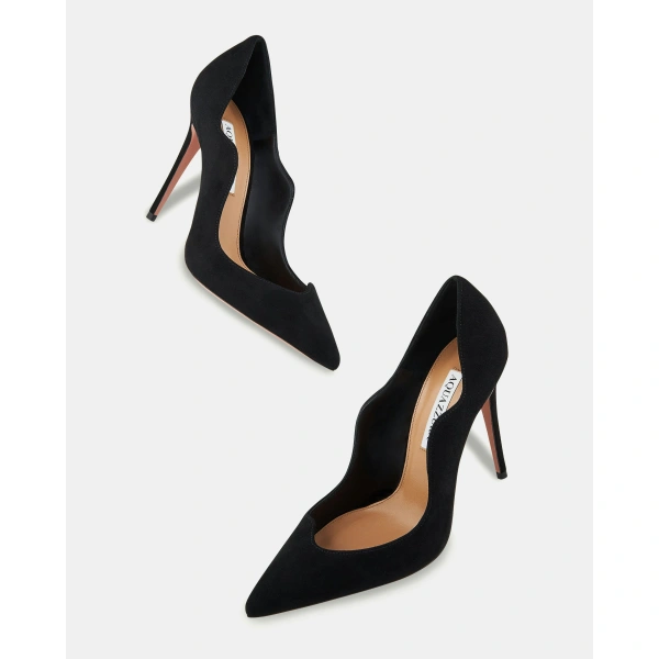 Aquazzura Artiste Pump 105 in Black, view 3 | Pumps