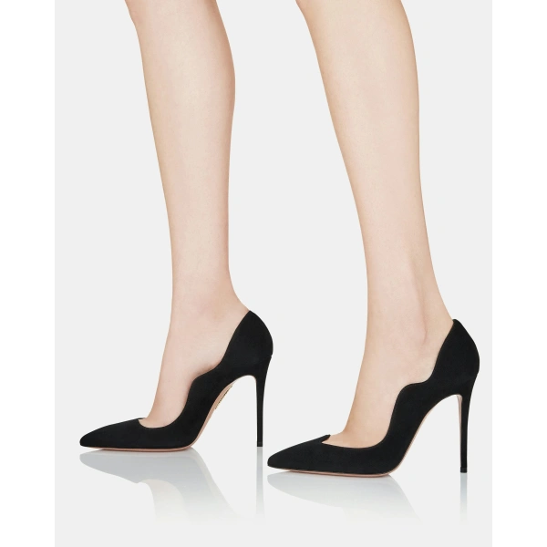 Aquazzura Artiste Pump 105 in Black, view 5 | Pumps
