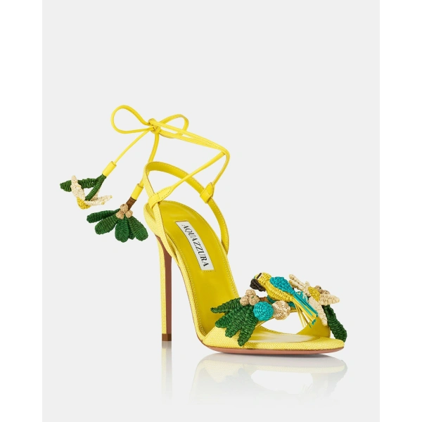 Aquazzura Birdsong Sandal 105 in Daisy, view 2 | Sandals