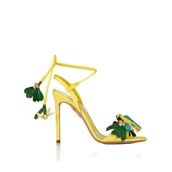 Aquazzura Birdsong Sandal 105 in Daisy | Sandals