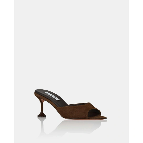 Aquazzura Bisous Mule 65 in Espresso, view 2 | Mules