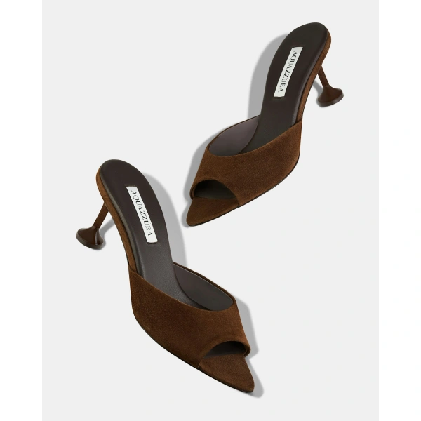 Aquazzura Bisous Mule 65 in Espresso, view 3 | Mules