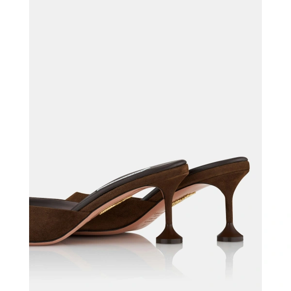 Aquazzura Bisous Mule 65 in Espresso, view 4 | Mules