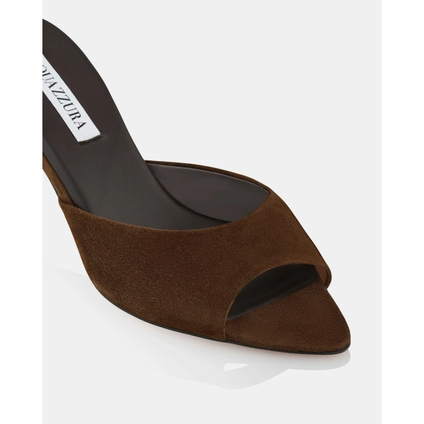 Aquazzura Bisous Mule 65 in Espresso, view 6 | Mules