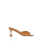 Aquazzura Bisous Mule 65 in Light Caramel | Mules