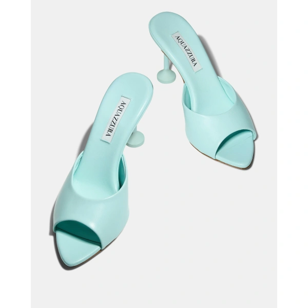 Aquazzura Bisous Mule 85 in Seabreeze, view 3 | Mules