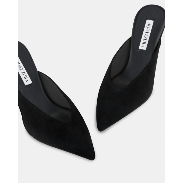 Aquazzura Bisous Mule Pump 65 in Black, view 6 | Mules