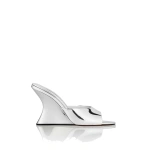Aquazzura Bisous Wedge 95 in Silver | Wedges