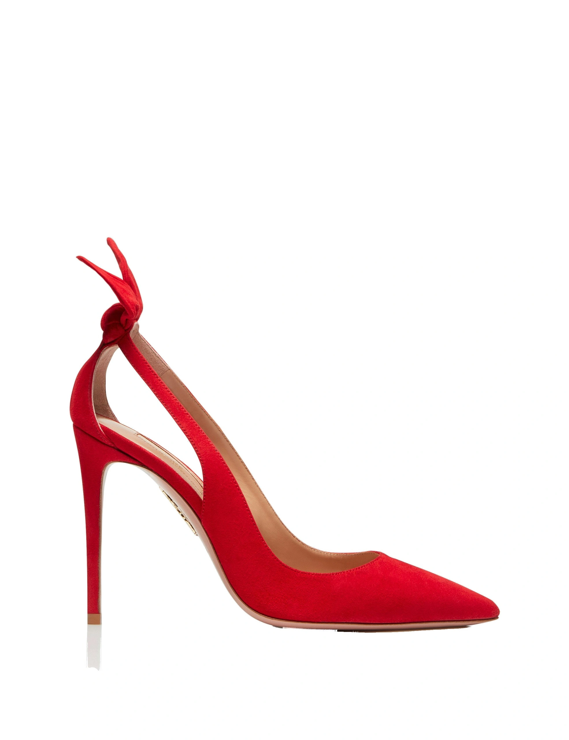 Aquazzura Bow Tie Pump 105 in Lipstick Aquazzura Bow Tie Pump 105 in Lipstick | Pumps