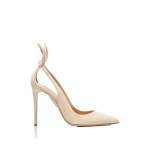 Aquazzura Bow Tie Pump 105 in Nude | Pumps