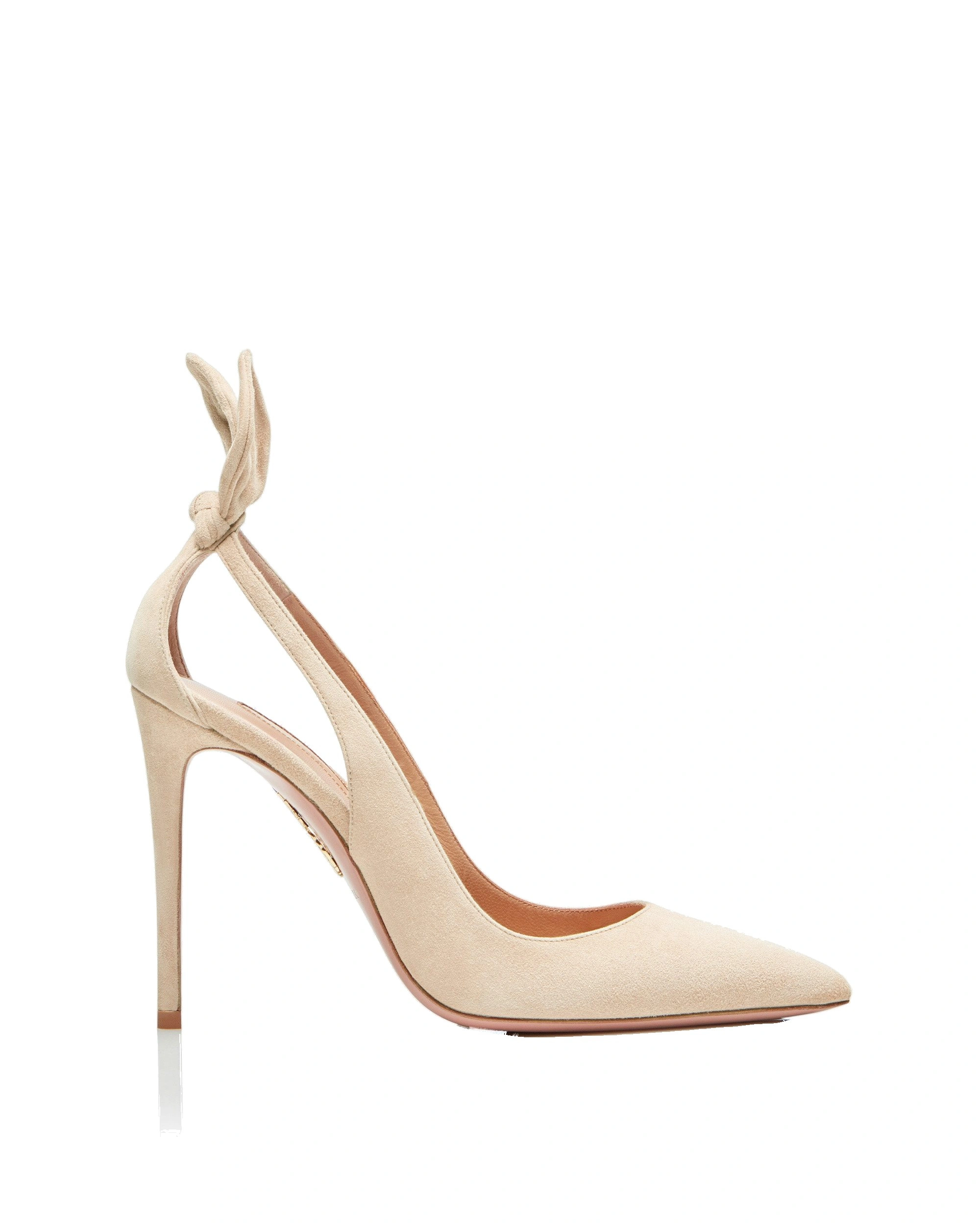 Aquazzura Bow Tie Pump 105 in Nude Aquazzura Bow Tie Pump 105 in Nude | Pumps