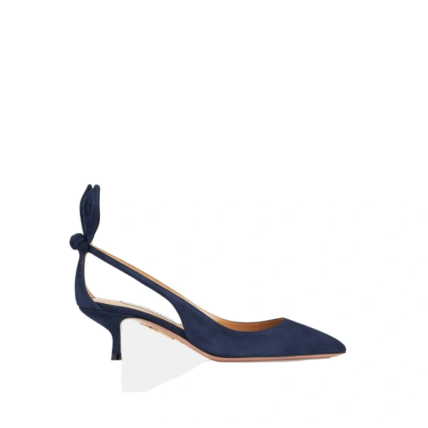 Bow Tie Pump 50 in Mezzanotte Navy