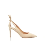 Aquazzura Bow Tie Pump 85 in Nude | Pumps