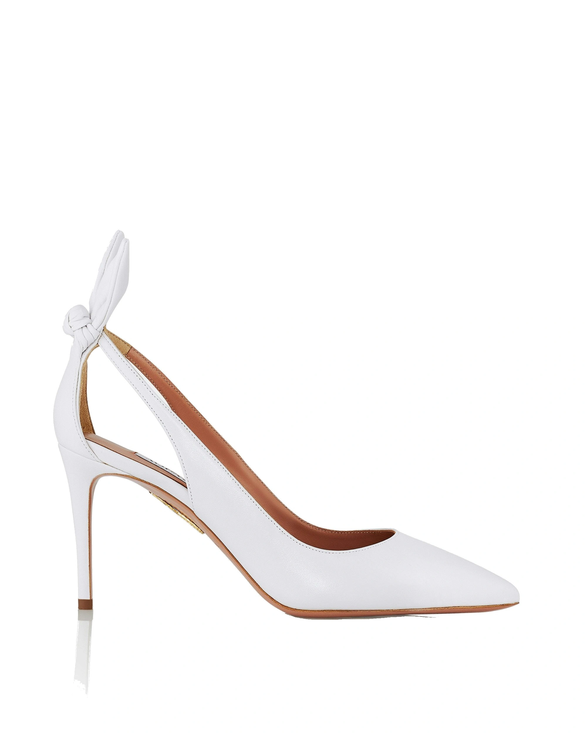 Aquazzura Bow Tie Pump 85 in White Aquazzura Bow Tie Pump 85 in White | Pumps