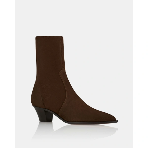 Aquazzura Brunswick Bootie 45 in Espresso, view 2 | Ankle Boots