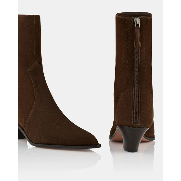 Aquazzura Brunswick Bootie 45 in Espresso, view 4 | Ankle Boots