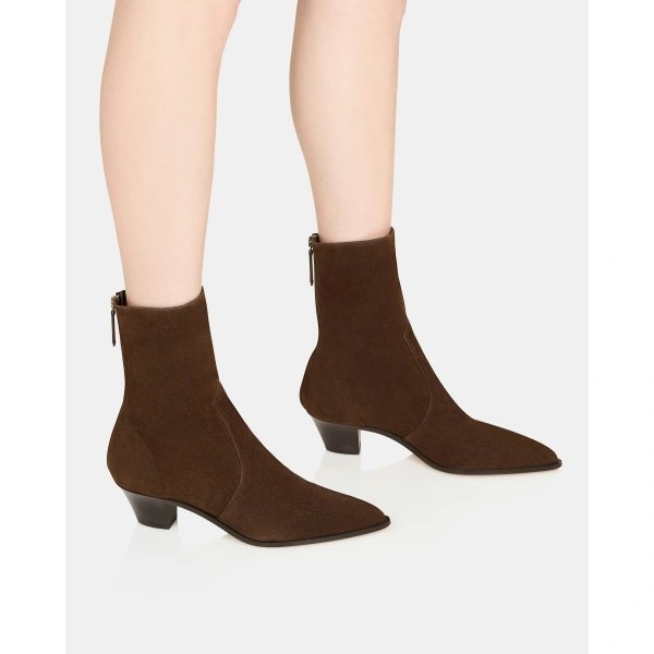 Aquazzura Brunswick Bootie 45 in Espresso, view 5 | Ankle Boots