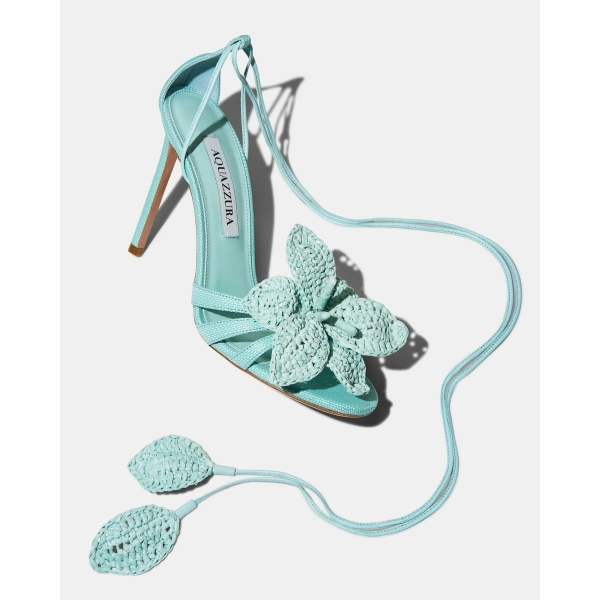 Aquazzura Calypso Sandal 105 in Seabreeze, view 3 | Sandals