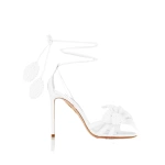 Aquazzura Calypso Sandal 105 in White | Sandals
