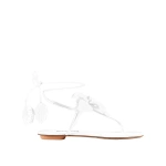 Aquazzura Calypso Sandal Flat in White | Sandals