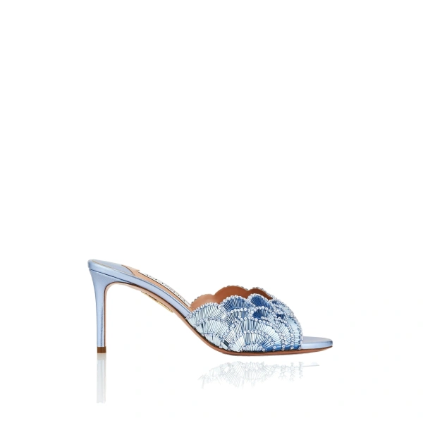 Ce Soir Mule 75 in Baby Blue