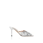 Aquazzura Ce Soir Mule 85 in Silver | Mules
