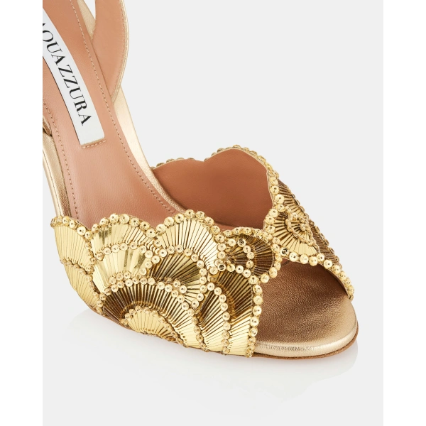 Aquazzura Ce Soir Sandal 105 in Light Copper, view 6 | Sandals