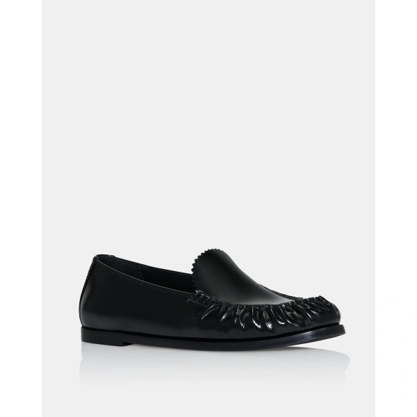 Aquazzura College Mocassin in Black, view 2 | Loafers