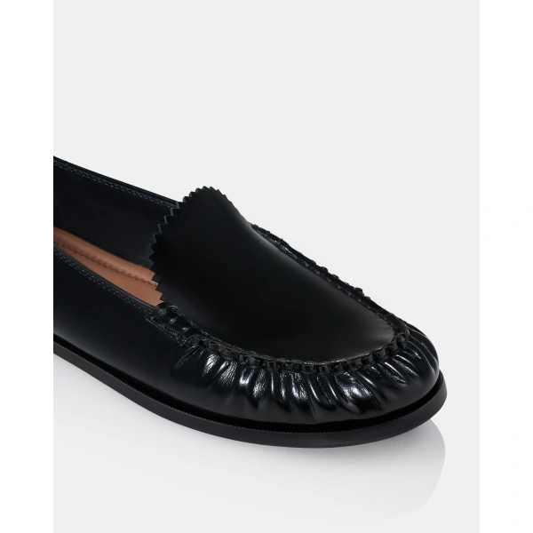 Aquazzura College Mocassin in Black, view 6 | Loafers