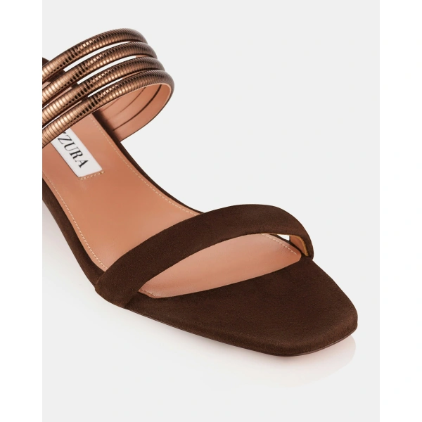 Aquazzura Collier Sandal 35 in Espresso, view 6 | Sandals