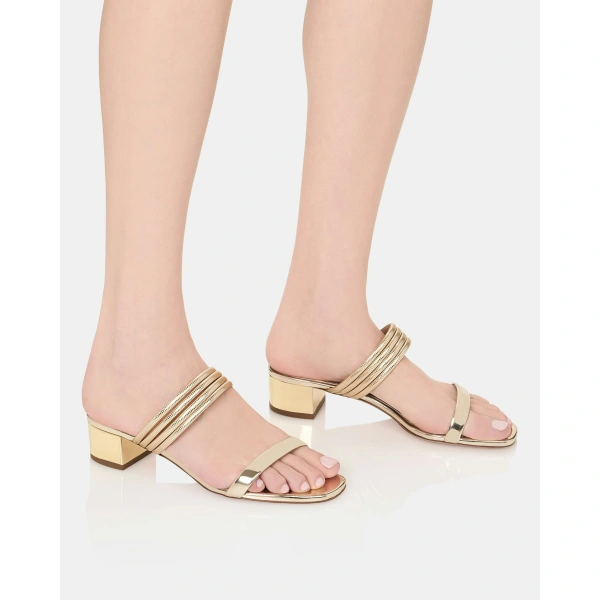 Aquazzura Collier Sandal 35 in Soft Gold, view 5 | Sandals