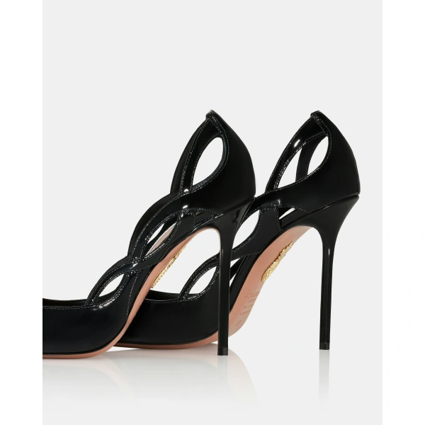 Aquazzura Contour Pump 105 in Black, view 4 | Pumps