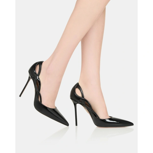Aquazzura Contour Pump 105 in Black, view 5 | Pumps