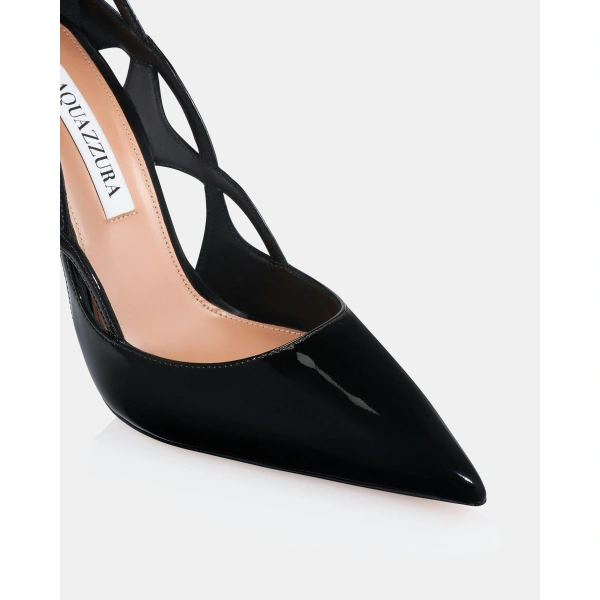 Aquazzura Contour Pump 105 in Black, view 6 | Pumps
